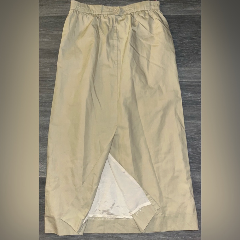 Vintage Mondi Women’s Khaki Long Front Slit Skirt Size 36